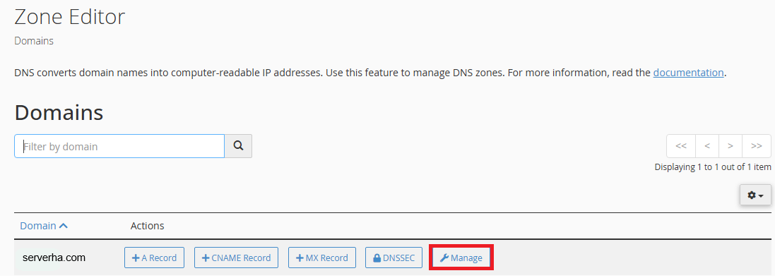 ساخت a record در cpanel